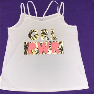 A tight but flowy tank.